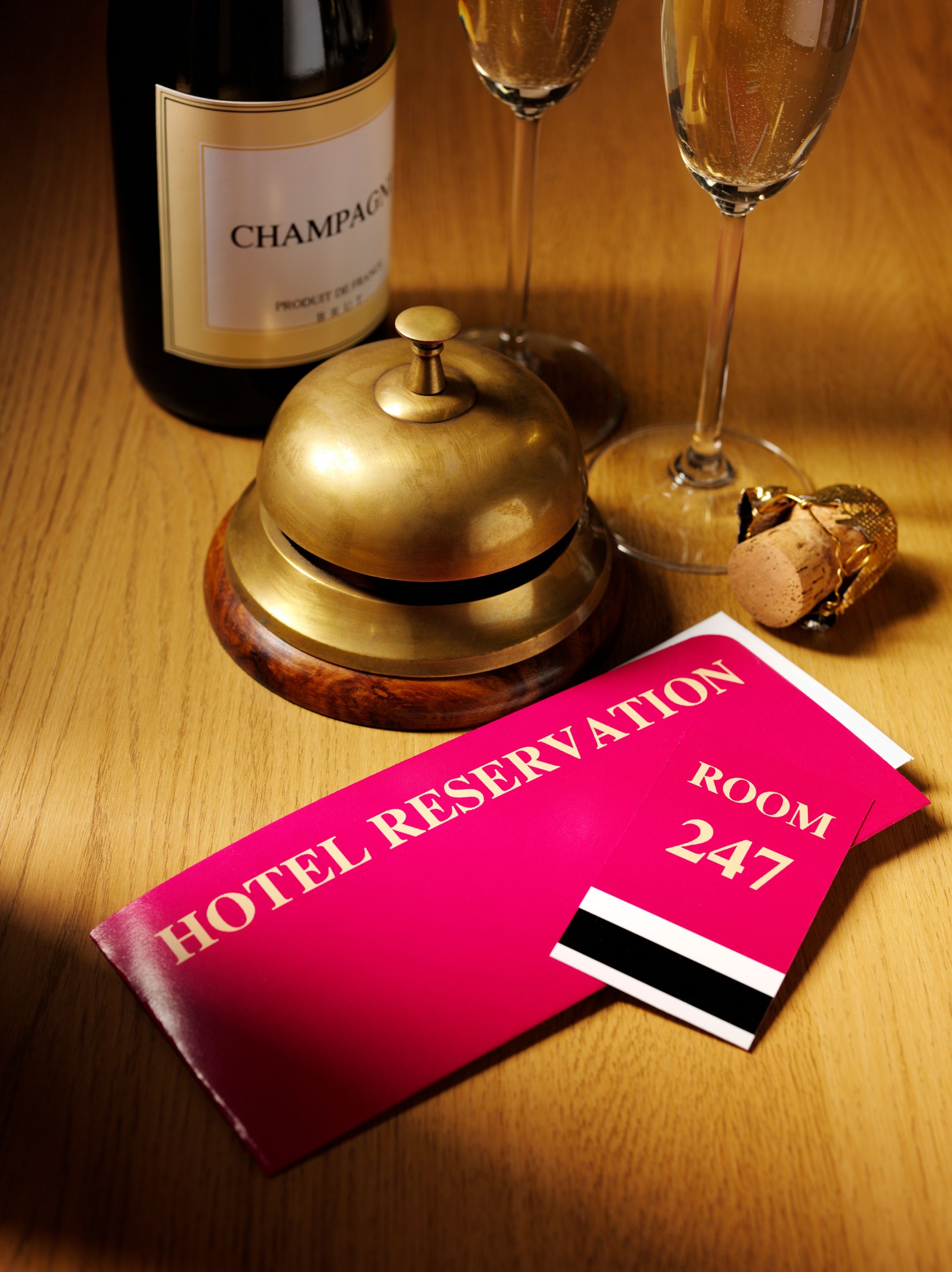 Hotel Reservation with a Champagne Welcome at the Concierge Desk